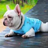 HKM-7476285 Casual Blue Cotton Vest for Dogs and Cats - Summer Wear in Various Sizes