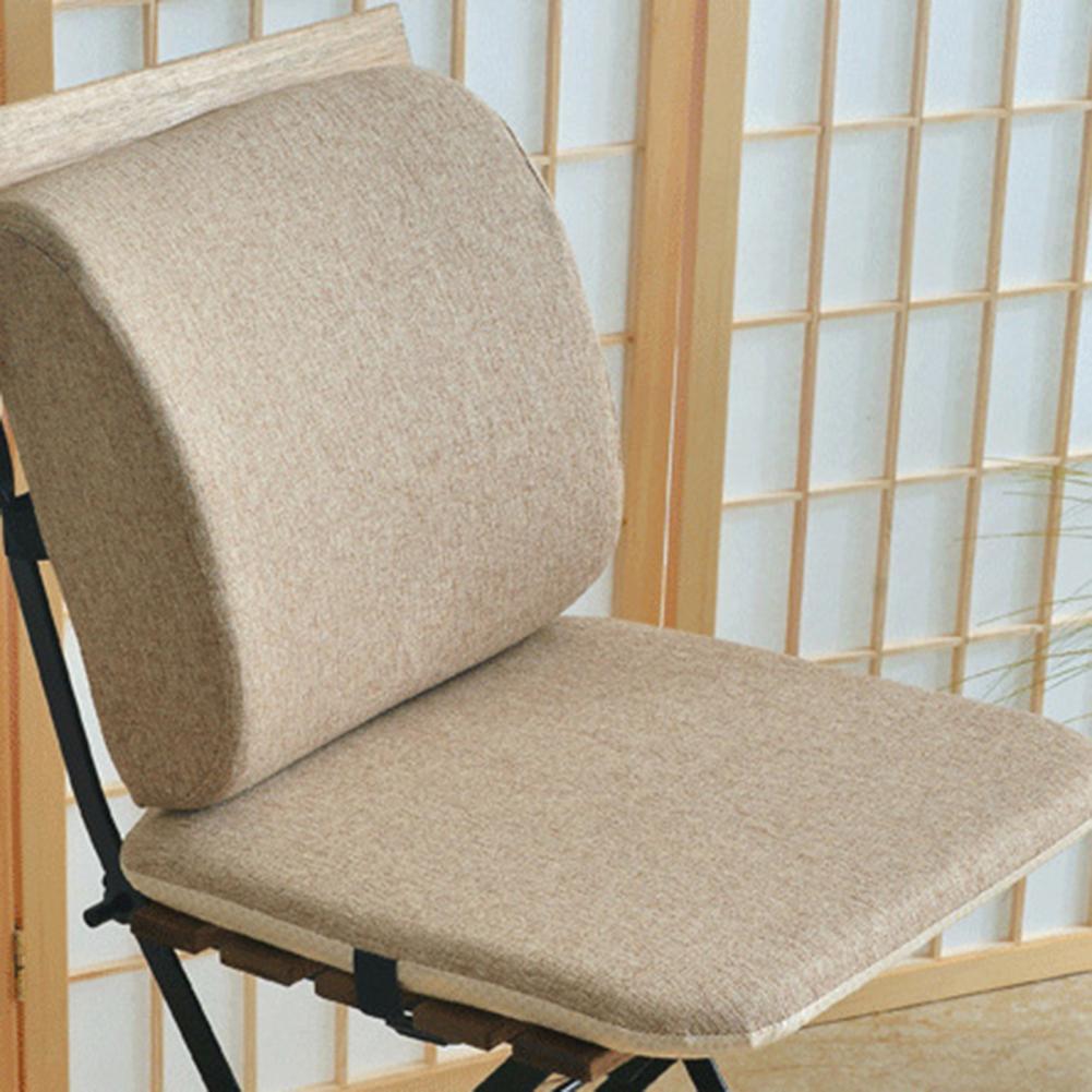HKM-747667 Memory Foam Lumbar Support Cushion - Modern Solid Color Design