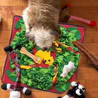 HKM-7476925 Christmas Bell Pet Sniffing Mat for Dogs - 70cm x 70cm, Machine Washable, Engaging Activity for Pets