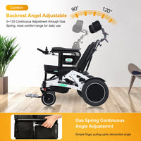 HKM-747731 Foldable Electric Wheelchair with Remote Control for Easy Mobility and Support