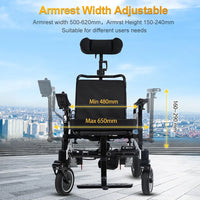 HKM-747731 Foldable Electric Wheelchair with Remote Control for Easy Mobility and Support