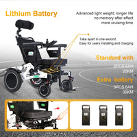 HKM-747731 Foldable Electric Wheelchair with Remote Control for Easy Mobility and Support