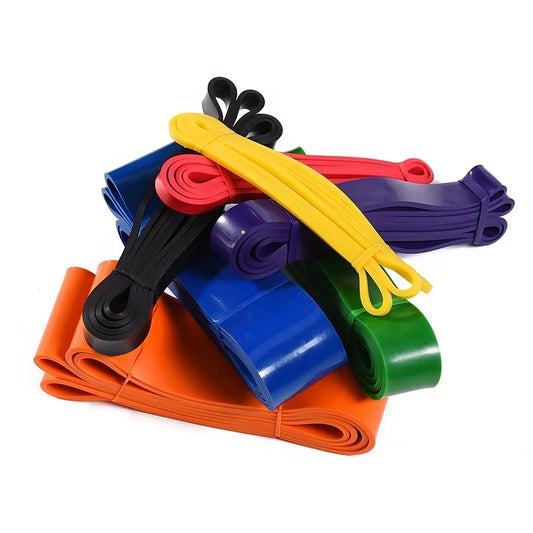 HKM-747731 Heavy Duty Resistance Bands - Set of 5 Exercise Stretch Bands for Fitness Workouts