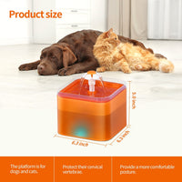 HKM-7477949 Automatic Cat Water Dispenser with LED Light and 2L Capacity, PP Material, 5V 1.5W Power Supply