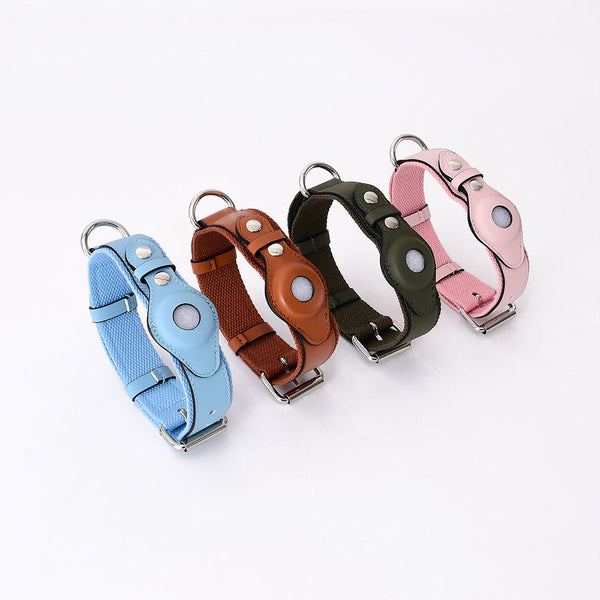 HKM-7479869 Leather Pet Collar Tracker Cover for Airtag - Variety of Colors Available