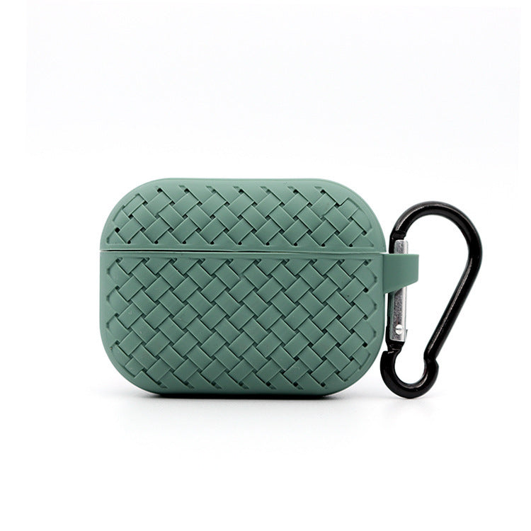 HKM-748051 Woven Pattern Silicone Sleeve for AirPods 1, 2, 3, and Pro - Protective Accessory