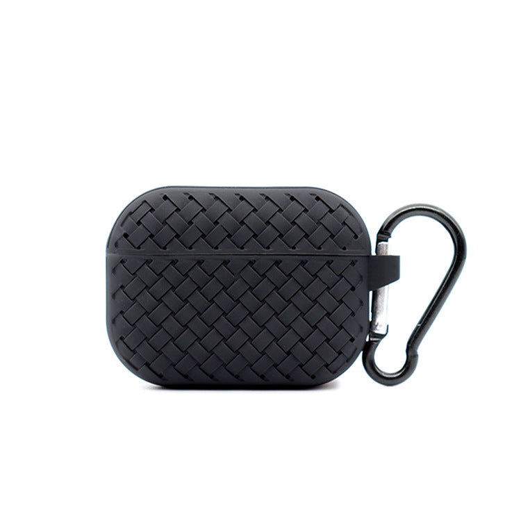 HKM-748051 Woven Pattern Silicone Sleeve for AirPods 1, 2, 3, and Pro - Protective Accessory