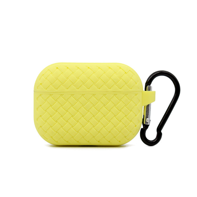 HKM-748051 Woven Pattern Silicone Sleeve for AirPods 1, 2, 3, and Pro - Protective Accessory