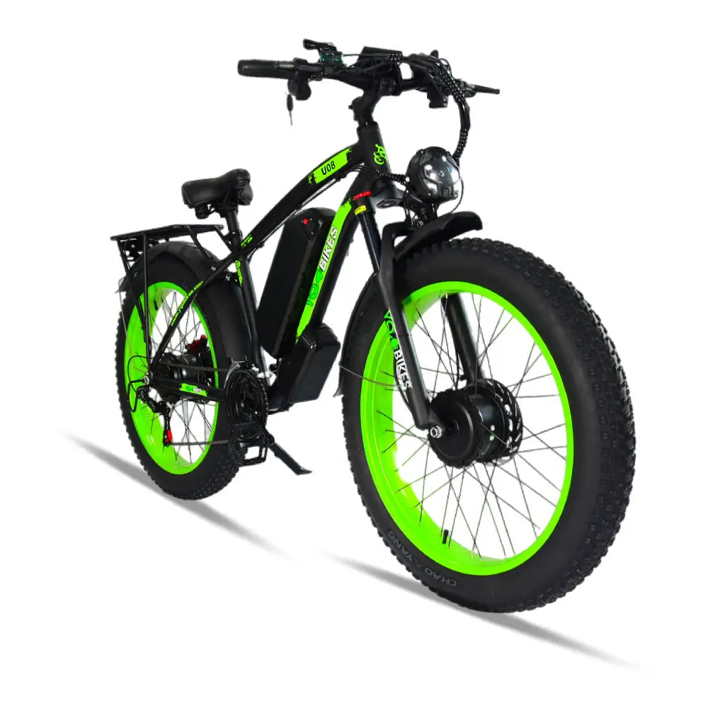 HKM-748179 2000W Electric Mountain Fatbike with Dual Motors, 26-Inch Wheels, 21-Speed Gears, 48V Lithium Battery, Up to 60 km/h