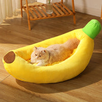 HKM-7481917 Cozy Removable and Washable Banana Nest Cushion Mat for Cats