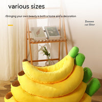 HKM-7481917 Cozy Removable and Washable Banana Nest Cushion Mat for Cats