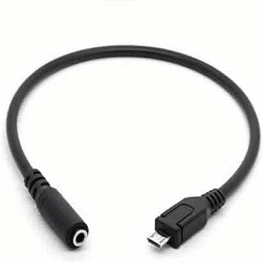 HKM-748243 30cm Mobile Phone Charging and Audio Interface Cable - Black