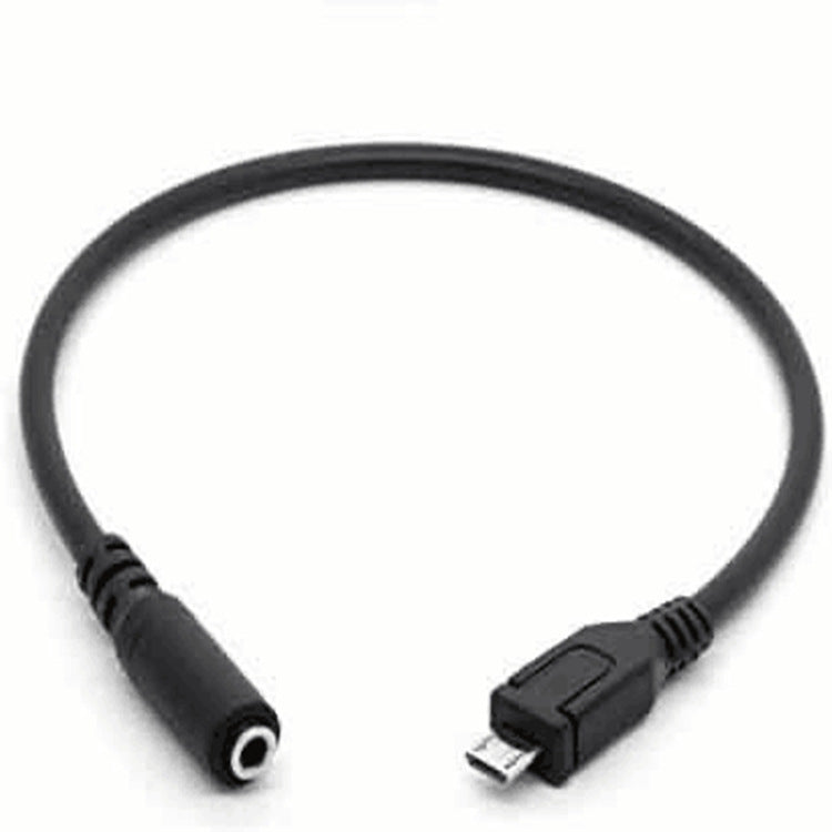 HKM-748243 30cm Mobile Phone Charging and Audio Interface Cable - Black