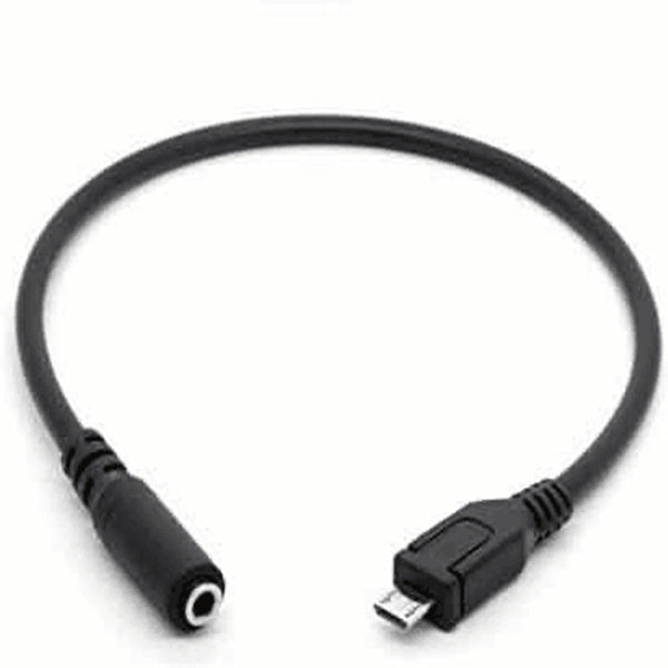 HKM-748243 30cm Mobile Phone Charging and Audio Interface Cable - Black
