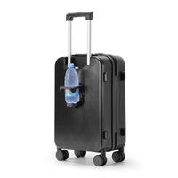 HKM-748243 Designer Aluminium Trolley Suitcase with Laptop Compartment and Cup Holder for Travel