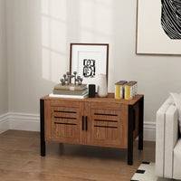 HKM-7483325 Cat Litter Box Enclosure with Scratching Board and Tall Legs, Dark Brown Wood Finish