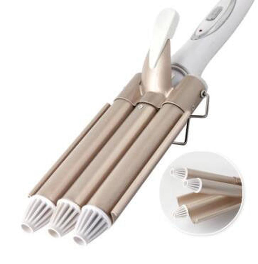 HKM-748499 Triple Barrel Hair Curling Iron for Loose S-Waves with Tourmaline Ceramic Technology