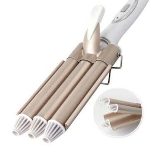 HKM-748499 Triple Barrel Hair Curling Iron for Loose S-Waves with Tourmaline Ceramic Technology