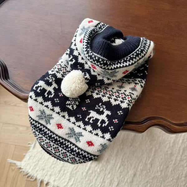 HKM-7485629 Cozy Waterproof Wool Sweater for Cats and Dogs - Soft Casual Pet Clothing