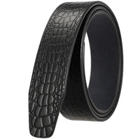 HKM-748563 Toothless Leather Belt Accessories, 3.5CM Width, Model LY35-3709