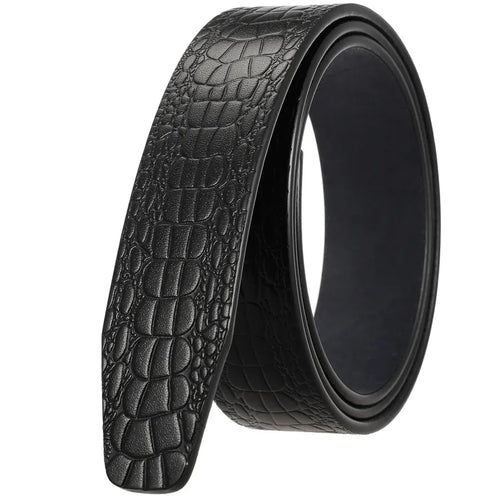 HKM-748563 Toothless Leather Belt Accessories, 3.5CM Width, Model LY35-3709