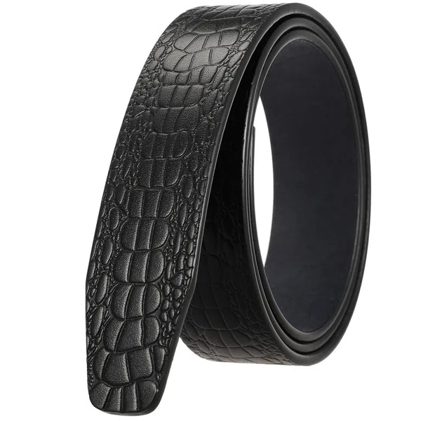 HKM-748563 Toothless Leather Belt Accessories, 3.5CM Width, Model LY35-3709