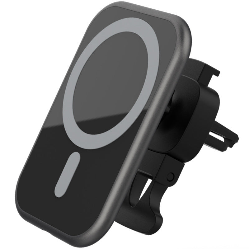 HKM-748563 Wireless 15W Magnetic Car Phone Charger with USB Input and Charging Indicator
