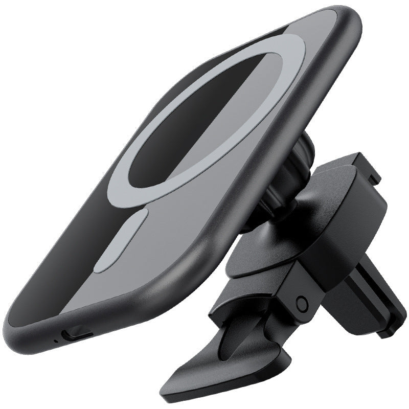 HKM-748563 Wireless 15W Magnetic Car Phone Charger with USB Input and Charging Indicator
