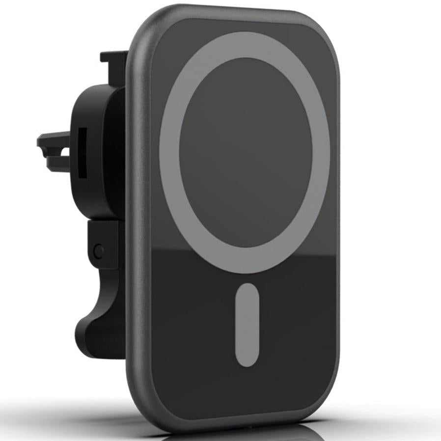 HKM-748563 Wireless 15W Magnetic Car Phone Charger with USB Input and Charging Indicator