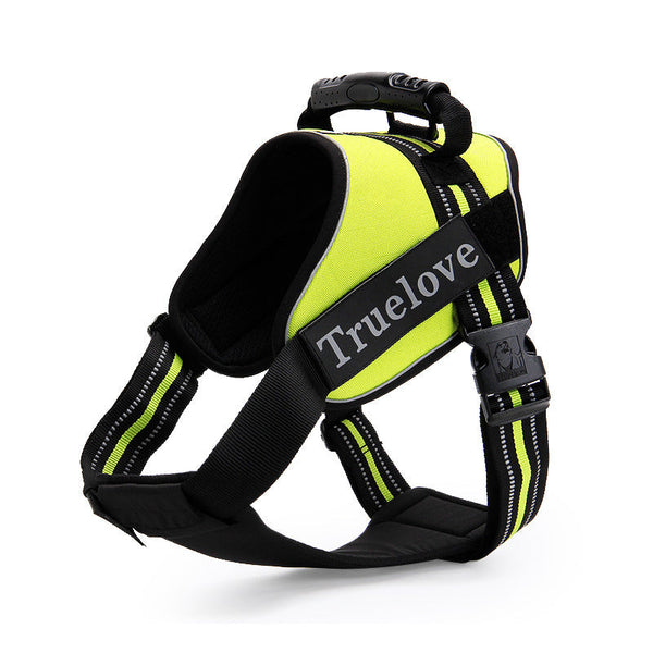 HKM-7486909 Reflective Dog Chest Strap Leash - Adjustable Polyester Fiber Harness for Optimal Comfort and Safety