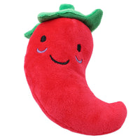 HKM-7487293 Interactive Plush Dog Chew Toy Set - 15 Soft Fruit and Cartoon Designs for Pets
