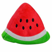 HKM-7487293 Interactive Plush Dog Chew Toy Set - 15 Soft Fruit and Cartoon Designs for Pets