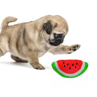HKM-7487293 Interactive Plush Dog Chew Toy Set - 15 Soft Fruit and Cartoon Designs for Pets