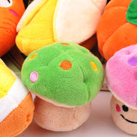 HKM-7487293 Interactive Plush Dog Chew Toy Set - 15 Soft Fruit and Cartoon Designs for Pets