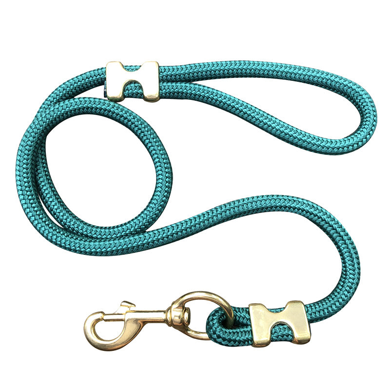 HKM-7487421 Nylon Large Dog Walking Leash - Fashionable Solid Color, 1.2M Length, 1.5CM Width