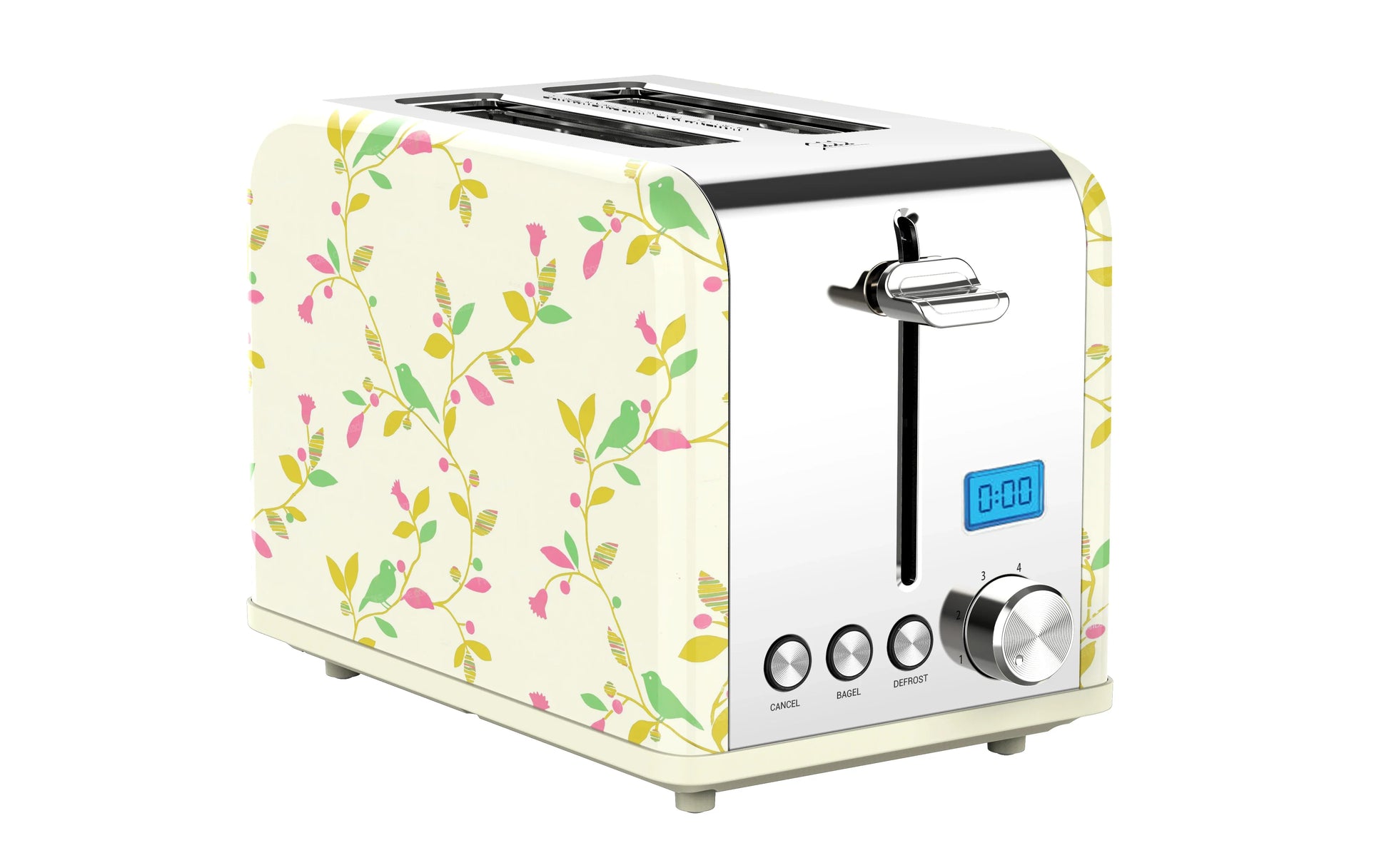 HKM-748755 2-Slice Stainless Steel Digital Toaster with LCD Display