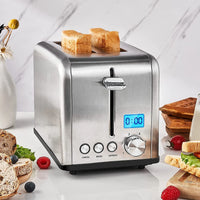 HKM-748755 2-Slice Stainless Steel Digital Toaster with LCD Display