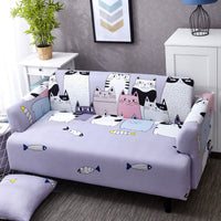 HKM-748819 Animated Cartoon Sofa Cover for Three-Seat Sofas (90-140cm) - Simple Modern Style