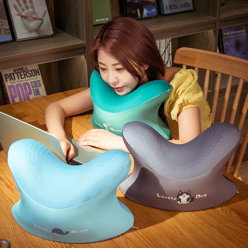 HKM-748819 Memory Foam Nap Pillow with Gel Plush for Comfort and Support in Office or Travel
