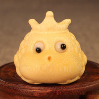 HKM-748947 Bamboo Carving Crown Princess Toad Hand Piece for Gifts and Decor