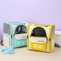 HKM-7489853 Breathable Outdoor Portable Pet Backpack made of Oxford Cloth