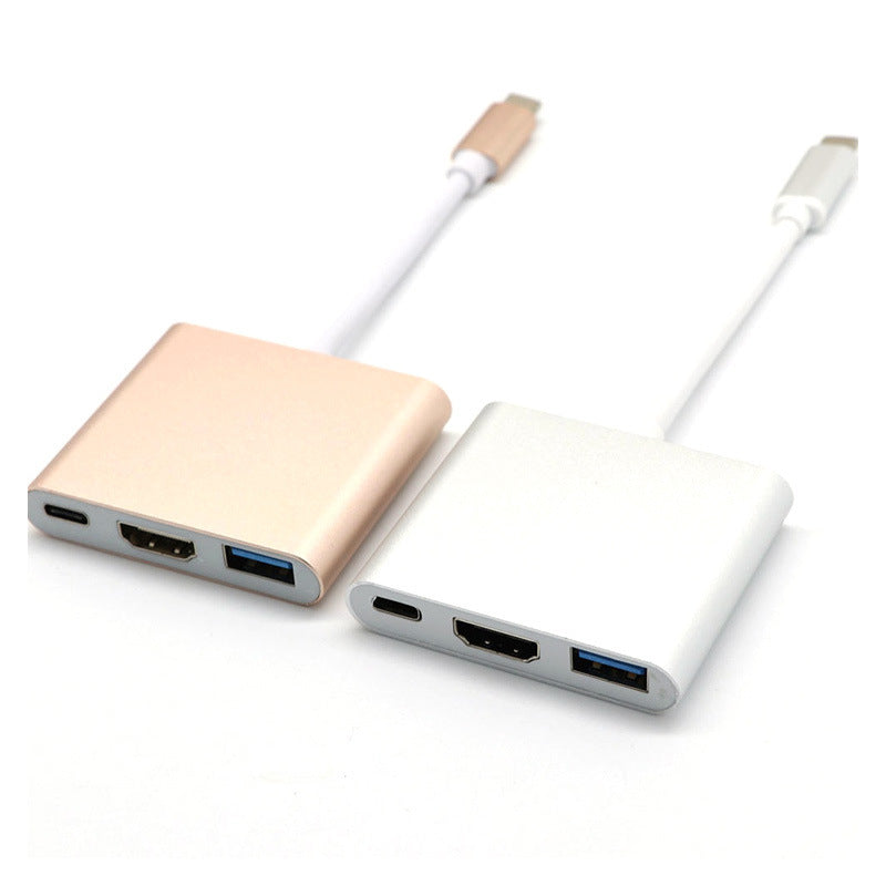 HKM-749203 USB 3.1 Type-C to HDMI 3-in-1 Multi-Function HD Transfer Cable