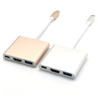 HKM-749203 USB 3.1 Type-C to HDMI 3-in-1 Multi-Function HD Transfer Cable