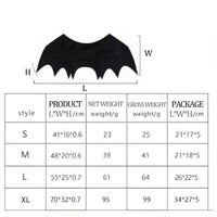 HKM-7493053 Halloween Bat Wings for Cats and Small Dogs - Lightweight Felt Costume Accessory