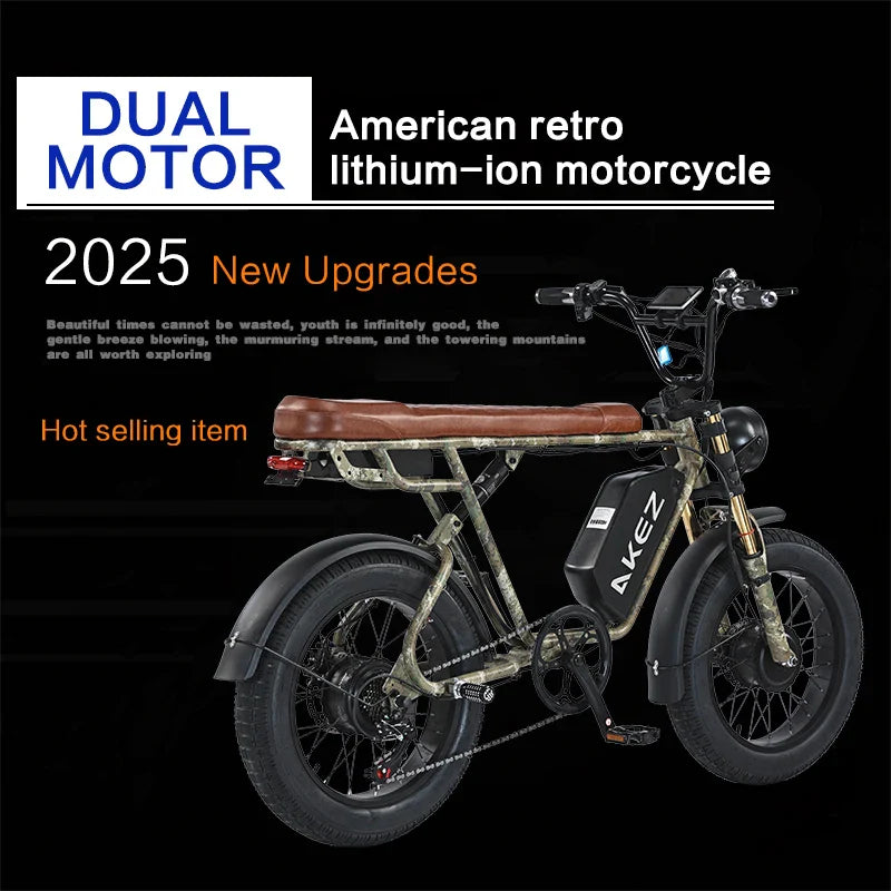 HKM-749331 Akez S1 Max 48V 26Ah 750W All-Terrain Electric Bike with 7 Speed Gears and Hydraulic Disc Brakes