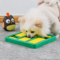 HKM-7494205 Interactive Dog Puzzle Toy - Anti-Boredom Educational Activity for Dogs - Lake Blue and Green