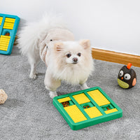 HKM-7494205 Interactive Dog Puzzle Toy - Anti-Boredom Educational Activity for Dogs - Lake Blue and Green