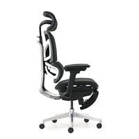 HKM-749459 Ergonomic Mesh Office Chair with Adjustable Footrest and Clothes Hanger, Swivel Design for Comfort