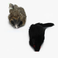HKM-749459 Plush Mouse Cat Teaser Toy - 18cm, Assorted Colors