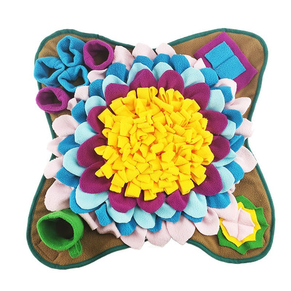 HKM-7495229 Interactive Dog Snuffle Mat with Suction Cups – Puzzle Feeding Mat for Foraging Skills, Size 50x50cm
